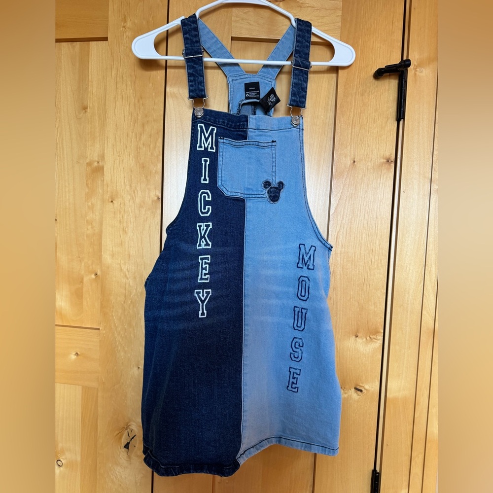 Disney Mickey Mouse Two-Tone Denim Overall Dress